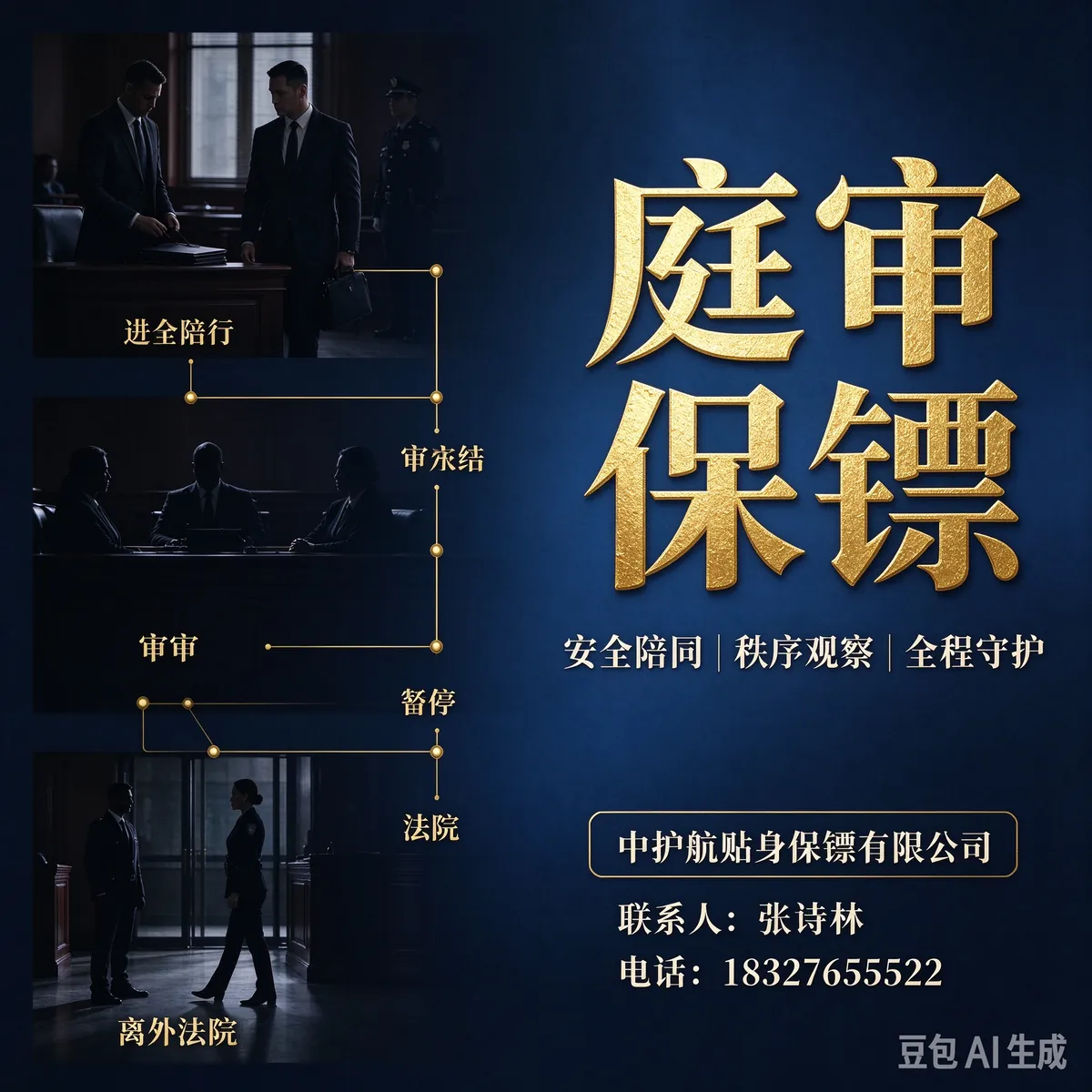 庭审全程陪同防护 2